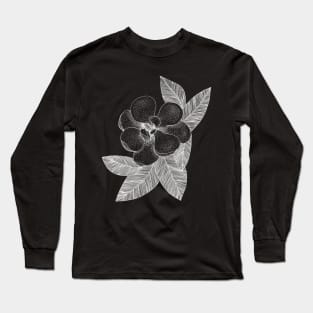 Magnolia - chalkboard, flowers, spring Long Sleeve T-Shirt